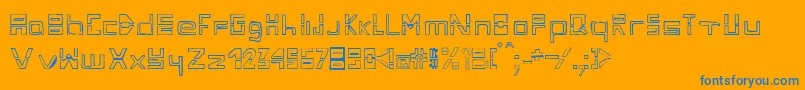 Fontdiza Font – Blue Fonts on Orange Background