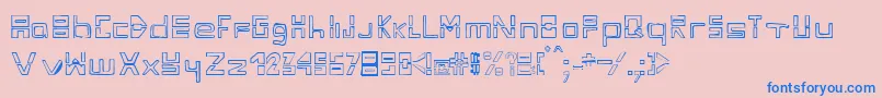 Fontdiza Font – Blue Fonts on Pink Background