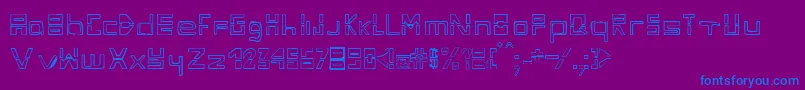 Fontdiza Font – Blue Fonts on Purple Background