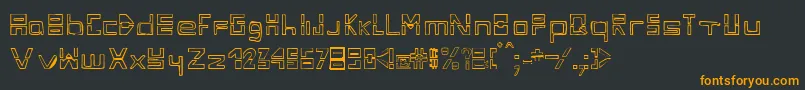 フォントFontdiza – 黒い背景にオレンジの文字