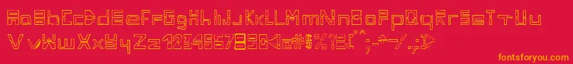 Fontdiza Font – Orange Fonts on Red Background