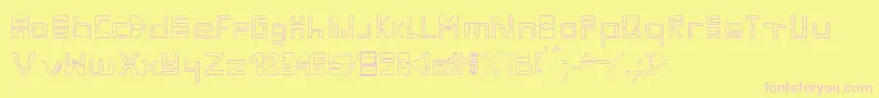 Fontdiza Font – Pink Fonts on Yellow Background