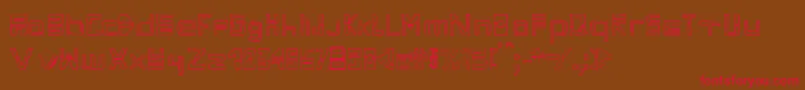 Fontdiza Font – Red Fonts on Brown Background
