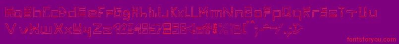Fontdiza-Schriftart – Rote Schriften auf violettem Hintergrund
