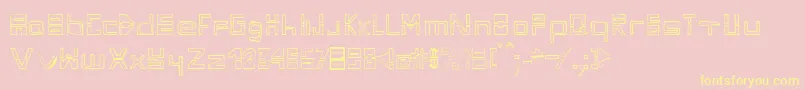 Fontdiza Font – Yellow Fonts on Pink Background