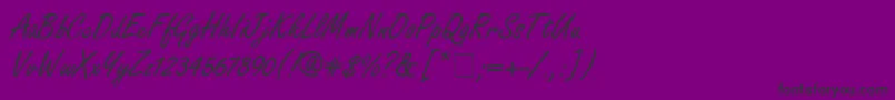 Czcionka Freeport – czarne czcionki na fioletowym tle