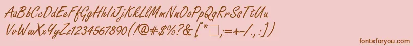 Freeport Font – Brown Fonts on Pink Background