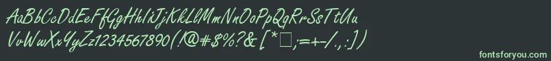 Freeport Font – Green Fonts on Black Background