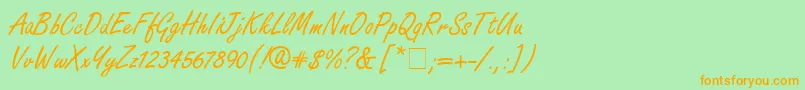 Freeport Font – Orange Fonts on Green Background