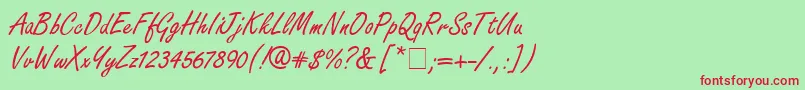 Freeport Font – Red Fonts on Green Background
