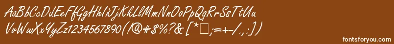 Шрифт Freeport – белые шрифты на коричневом фоне