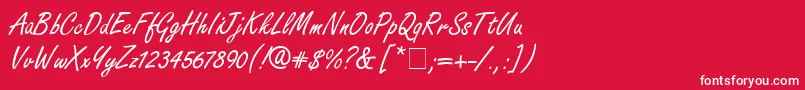 Freeport Font – White Fonts on Red Background