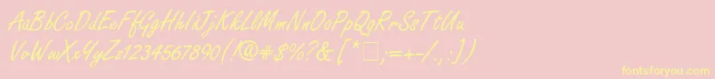 Freeport Font – Yellow Fonts on Pink Background