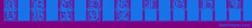 fuente CamelotInitials – Fuentes Azules Sobre Fondo Morado