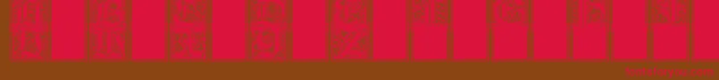 CamelotInitials Font – Red Fonts on Brown Background
