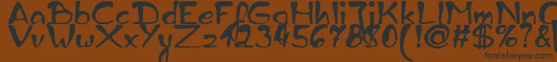 fuente ZaiEdsloppyhandwritten – Fuentes Negras Sobre Fondo Marrón