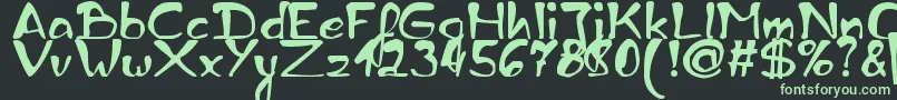 Weitere Informationen zur ZaiEdsloppyhandwritten-Schriftart ZaiEdsloppyhandwritten-Schriftart – Grüne Schriften auf schwarzem Hintergrund