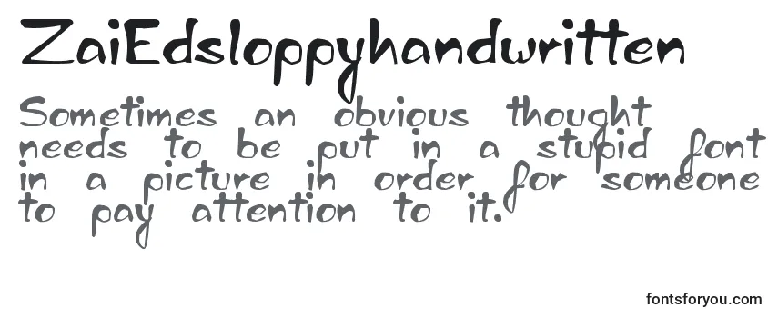 ZaiEdsloppyhandwritten-fontti