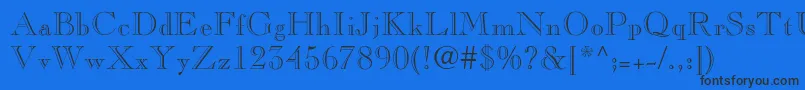 Pinchi Font – Black Fonts on Blue Background