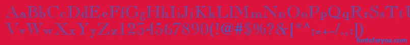 Pinchi Font – Blue Fonts on Red Background
