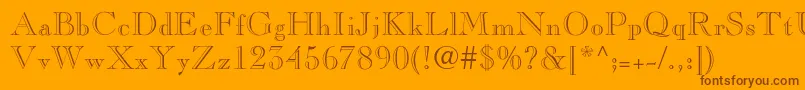 Pinchi Font – Brown Fonts on Orange Background