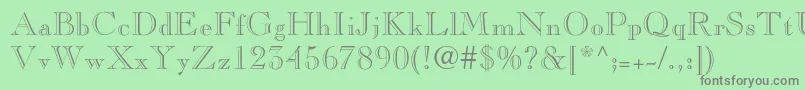 Pinchi Font – Gray Fonts on Green Background