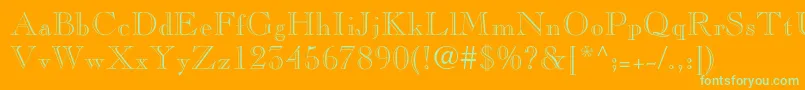 Fonte Pinchi – fontes verdes em um fundo laranja