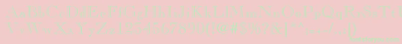 Pinchi Font – Green Fonts on Pink Background