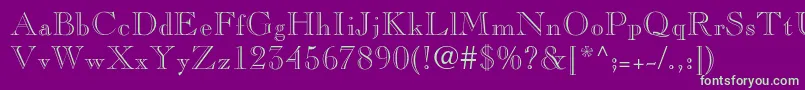 Pinchi Font – Green Fonts on Purple Background