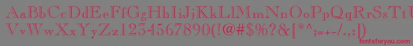 Pinchi Font – Red Fonts on Gray Background