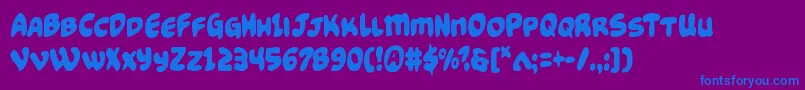 Funnypagescond Font – Blue Fonts on Purple Background