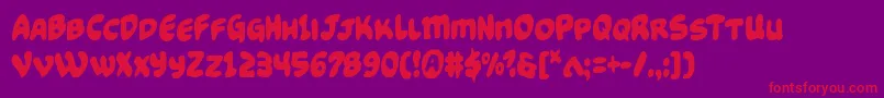 Funnypagescond Font – Red Fonts on Purple Background