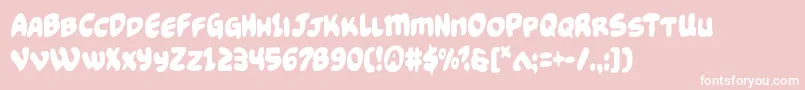 Funnypagescond Font – White Fonts on Pink Background