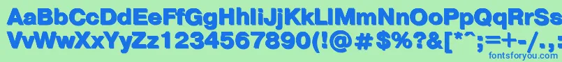 PragmaticashadoWBoldCyrillic Font – Blue Fonts on Green Background