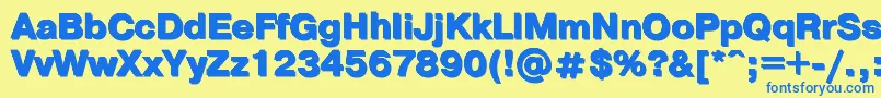 PragmaticashadoWBoldCyrillic Font – Blue Fonts on Yellow Background