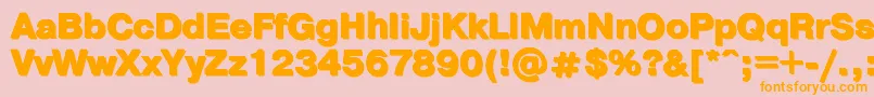 PragmaticashadoWBoldCyrillic Font – Orange Fonts on Pink Background