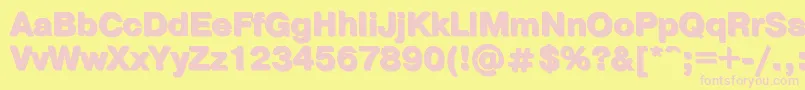 PragmaticashadoWBoldCyrillic Font – Pink Fonts on Yellow Background