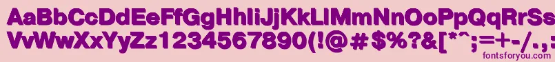 PragmaticashadoWBoldCyrillic Font – Purple Fonts on Pink Background