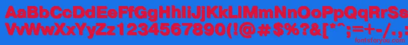 PragmaticashadoWBoldCyrillic Font – Red Fonts on Blue Background