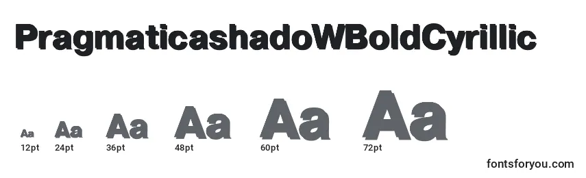 PragmaticashadoWBoldCyrillic Font Sizes