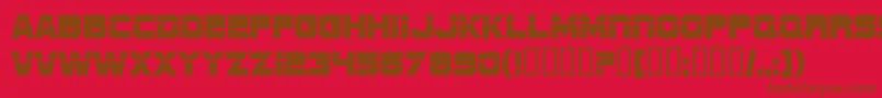 SfSportsNightUpright Font – Brown Fonts on Red Background