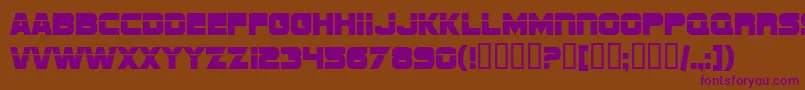 SfSportsNightUpright Font – Purple Fonts on Brown Background