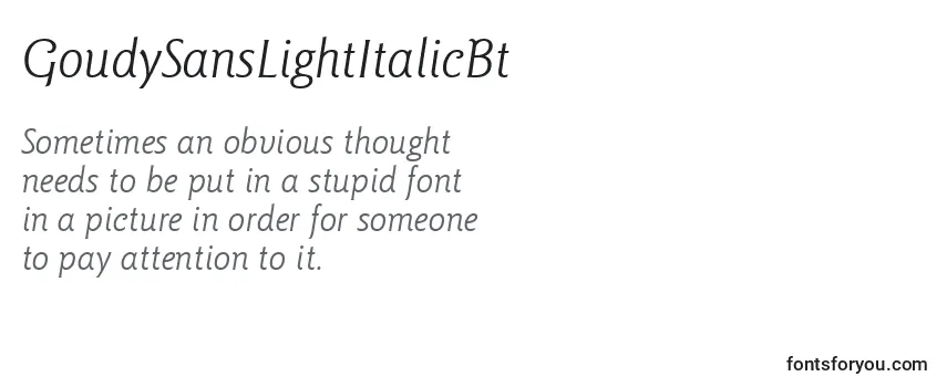 GoudySansLightItalicBt Font