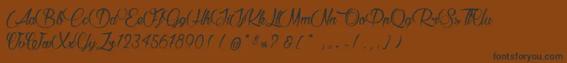 RaisinDesSables Font – Black Fonts on Brown Background