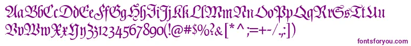 PopplFrakturCat-Schriftart – Violette Schriften