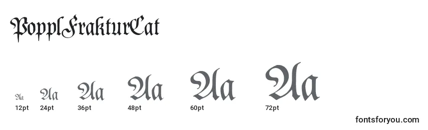 PopplFrakturCat Font Sizes