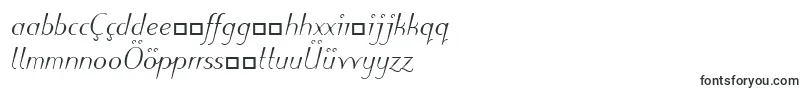 PuritasLtMediumItalic-Schriftart – aserbaidschanische Schriften