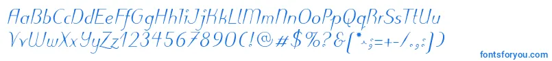 PuritasLtMediumItalic Font – Blue Fonts