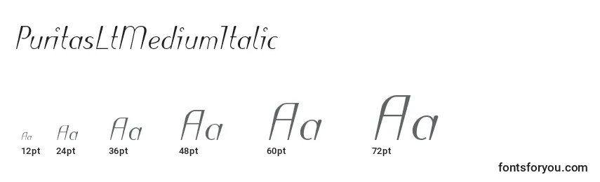 PuritasLtMediumItalic Font Sizes