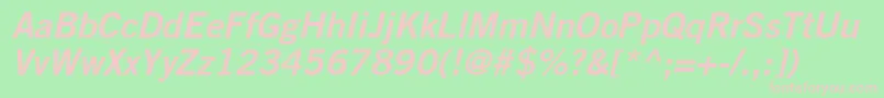 CommerceSsiSemiBoldItalic Font – Pink Fonts on Green Background